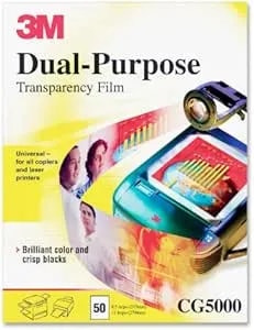3m Laser/Ppc Film Clear 50 Sheets