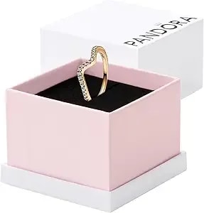 Pandora Sparkling Wave Ring - Ring For Women - Layering Or Stackable Ring - Gift For Her - Sterling Silver With Clear Cubic Zirconia - With Gift Box