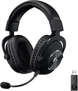 Logitech G Pro X Wireless Lightspeed Gaming Headset With Blue Vo!Ce Mic Filter Tech, 50 Mm Pro-G Drivers, And Dts Headphone:X 2.0 Surround Sound (Renewed)