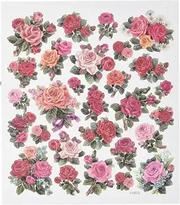Tattoo King sk129mc-4911 Multicolored Sticker, Classic Roses