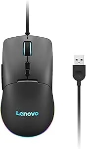 Lenovo m210 Rgb Wired Gaming Mouse For Pc, Laptop, Computer With Windows & Chrome Os - 3 Zone Rgb, 8000 Dpi Adjustable Sensor, 7 Programmable Buttons – Palm Grip Mouse For Gamers (Black)