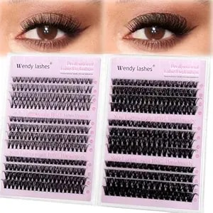Lash Clusters 30d+40d+50d+60d+80d+100d Wispy Individual Lashes D-Curly Volume Lash Extensions 10-16mm Natural Diy Cluster Lashes For Beginners