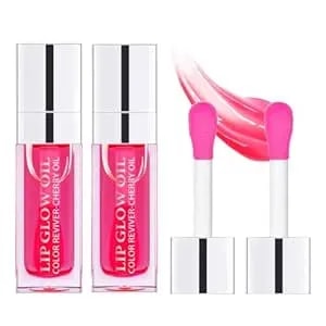 2pcs Lip Gloss Oil Set, Hydrating Lip Oil For Women, Moisturizing Lip Balm For Smooth Lip Lines, Nourishing Lip Treatment For Shiny Lips Essential Lip Care Products
