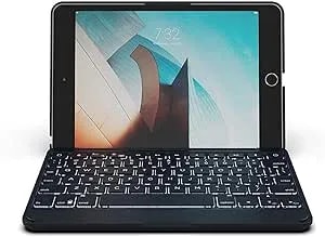 Zagg Folio - Bluetooth Tablet Keyboard - Backlit With 7 Colors - Made For Apple Ipad Mini 5 (7.9") - Charcoal