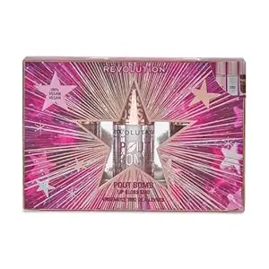 Revolution Pout Bomb Plumping Lip Gloss Trio Gift Set, 3 Full-Size Glosses With Hyaluronic Acid & Peptides, Vegan & Cruelty-Free