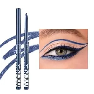 Blue Eyeliner Pencil Waterproof Retractable Cream Blue Gel Eyeliner Smudge-Proof Hypoallergenic (08#)