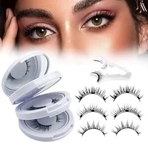Meylora Magnetic Lashes,2026 New Magnetic Eyelashes With Applicator Natural Look,No Glue Needed Reusable Eyelashes Kit For Women(03+04+07)
