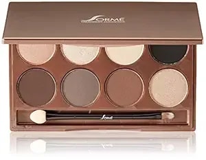 Sorme Cosmetics Accented Hues Eyeshadow Palette In Warm (0.64oz) - 8 Pans Of Metallic, Shimmer, And Matte Eyeshadows - With Dual-Ended Makeup Brush Applicator - Blendable And Crease-Proof Eye Makeup