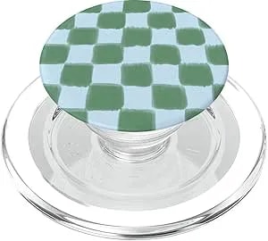 Popsockets Phone Grip – Blue Green Checker Popsockets Popgrip For Magsafe