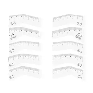5pairs Eyebrow Stencils Ruler 5 Natural-Looking Brow Shapes Easy Mapping Shaping Reusable Microblading Measure Tool Positioning Shaper Stencil Guide Pmu Supplies
