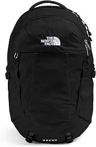 The North Face Women'S Recon Everyday Laptop Backpack - Commuter Travel Bag, 18" Laptop Sleeve, Water-Repellent, TNF Black/TNF Black-NPF, One Size