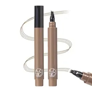 Microblading Eyebrow Pencil, 2026 New Waterproof Four-Tip Beard And Eyebrow Pen, Magic Eyebrow Contouring Pencil Long-Lasting Eyebrow Pen For Women Natural Makeup (Light Brown)