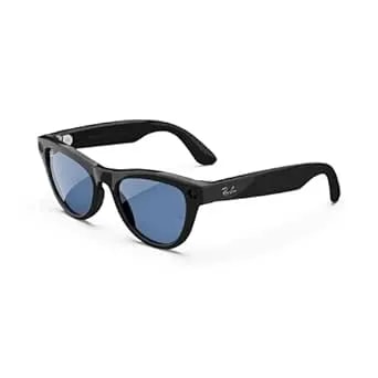 Ray-Ban Meta (Gen 1) Skyler, Shiny Black - Smart Ai Glasses For Men, Women — 12 Mp Camera, Open-Ear Speakers For Audio, Video Recording, Bluetooth — Transitions® Cerulean Blue — Wearable Technology