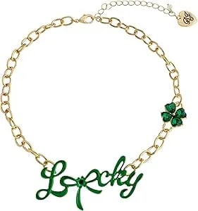 Betsey Johnson Jewelry Women'S Paddy'S Princess Lucky Bib Necklace