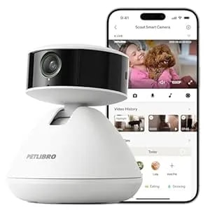 Petlibro Security Indoor Camera Includes 90-Day AI Trial W/AI Human/Pet Detection & Two-Way Audio, Home Camera W/360° Pan Tilt & Night Vision, Dog/Pet Cam W/Multi-Pet Recognition, Smart Summaries