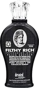 Devoted Creations Filthy Rich - Luxurious Dark Bronzing Formula With Anti-Orange Technology And High Levels Of Dha, Natural, & Cosmetic Bronzers For Immediate Color 12.25 Oz.