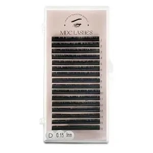 Brown Classic Eyelash Extensions 0.03-0.2 Thickness C/D Curl 7-18mm, Individual Lashes Extensions Supplies, Lash Trays For Lash Extensions (Brown 0.07-C 10mm)