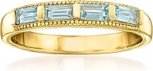 Ross-Simons 0.50 Ct. T.W. Sky Blue Topaz Ring In 18kt Gold Over Sterling
