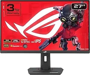 Asus Rog Strix 27” 1440p Usb-C Hdr Gaming Monitor (xg27acmg) - Qhd (2560x1440), 270hz, 1ms, Fast Ips, Extreme Low Motion Blur Sync, G-Sync Compatible, Displaywidget, Tripod Socket, 3 Yr Warranty