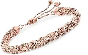 Ross-Simons 18kt Rose Gold Over Sterling Byzantine Bolo Bracelet