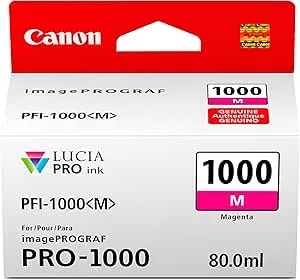 Canon PFI-1000 Genuine Magenta Ink Tank, Compatible With Imageprograf PRO-1000 Printers