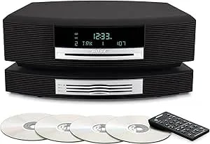 Bose Wave Music System With Multi-Cd Changer - Graphite Grey (Black), Compatible With Alexa Amazon Echo (Renewed)