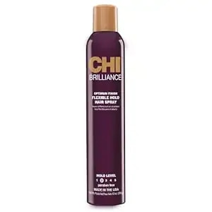 Chi Brilliance Finish Flexible Hold Spray, Finishing Spray For Helping Tame Unwanted Flyaways, Light-Hold, Sulfate, Paraben, & Cruelty-Free, 10 Oz