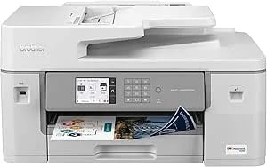 Brother Mfc-j6555dw Inkvestment Tank Color Inkjet All-In-One Printer With Up To 1 Year Of Ink In-box1 And 11” X 17” Print, Copy, Scan, And Fax Capabilities,White