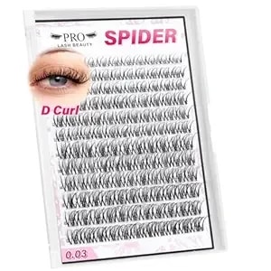 Prolashbeauty Spider Lash Clusters Breeze Eyelash Clusters Natural Lash Clusters Wispy Lashes D Curl Lashes Clusters With Super Thin Band Natural Look Reusable Soft & Comfortable (Breeze, 8-16mix)