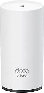 TP-Link Deco 7 Outdoor BE65 BE11000 Tri-Band Wi-Fi 7 Mesh Extender - Up To 3,000 Sq.Ft, 2 * 2.5G Poe+ Ports, IP65 Waterproof - Multiple Mount Options - 6 Ghz, MLO, Homeshield, 320 Mhz, AI-Roaming