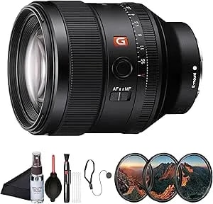 Sony Fe 85 Mm f1.4 Gm Portrait Prime Lens (sel85f14gm) – Full-Frame E-Mount - G Master Optics - Ultra-Bright f1.4 Aperture - Filter Kit, Cap Keeper, Cleaning Kit, And More