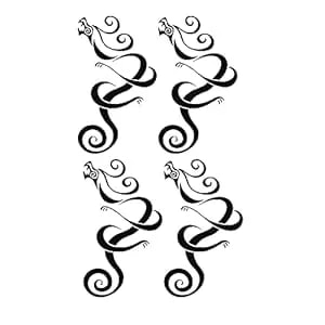 Awwwcos Halloween Cosplay Temporary Tattoos Tattooing Body Stickers Makeup Kit 13.5cm