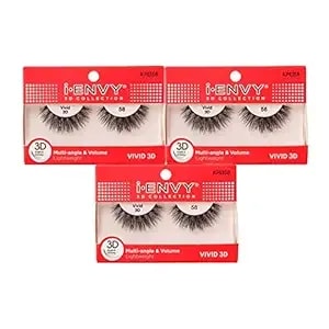 I-Envy 3 Pairs False Eyelashes 3d Collection Multi-Angle & Volume Lightweight Vivid 3d Lashes (kpei58)