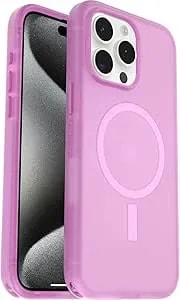 Otterbox Symmetry Series Soft Touch For Magsafe For Iphone 15 Pro - Sleek Rubber Design, Smooth Finish, And Protective Screen Lip - Non-Retail Packaging Beet It (Pink)