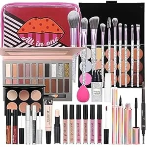 Travel Makeup Kit, Makeup Kit For Women Full Kit, Make Up Kit For Girls Ages 8-12, Makeup Set For Teens Girls Beginner Make Up Kits For Adult Holiday Gift Set