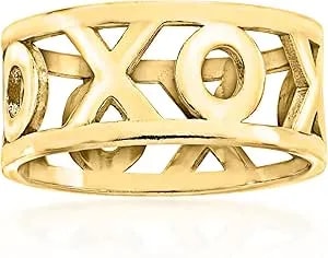 Ross-Simons 18kt Gold Over Sterling Xo Ring