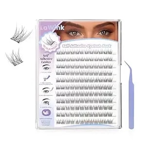 Self Adhesive Lash Clusters 132pcs 10-12mm Natural Eyelashes Clusters No Glue Needed Lash Clusters C Curl Wispy Look Press On Lashes Pre Glued Eyelash Clusters Easy To Apply Beginner Friendly
