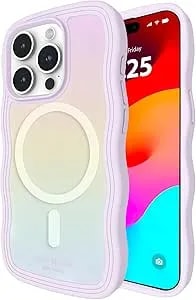 Kate Spade New York Iphone 15 Pro Case, Compatible With Magsafe - Wavy Iridescent
