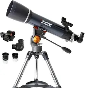 Celestron Astromaster 102az Shorttube Refractor Telescope Widefield Viewing - Perfect First Telescope For Beginners, Short Tube Refractor, Bright Moon & Planetary Views, Easy Manual Alt-Azimuth Mount