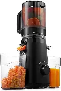 Tuumiist Juicer Machines, Cold Press Juicer With 5.8" Extra Large Feed Chute Fit Whole Fruits & Vegetables Easy To Clean, High Juice Yield, Bpa Free (Black)