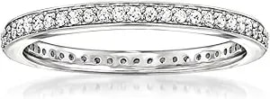 Ross-Simons 0.25 Ct. T.W. Lab-Grown Diamond Eternity Band In Sterling Silver