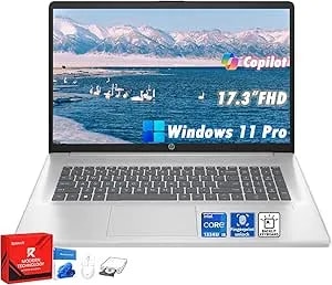 Hp 17 Laptop Computer(2026), Intel Core i5-1334u, 17.3" Fhd, 12gb Ram 512gb Ssd, Backlit Kb, Fingerprint, Long Battery Life, Windows 11 Pro Business Laptop For Work & Study, Ai Copilot,W/Redragon Kit