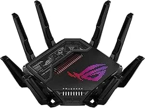 ASUS ROG Rapture GT-BE98 PRO First Quad-Band Wifi 7 Gaming Router Supports 320MHz, Dual 10G Port, Triple-Level Game Acceleration, Mobile Game Mode, Subscription-Free Security, Aimesh, And VPN Features