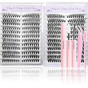 432 Pcs Lash Clusters Kit, Diy Volume Wispy Eyelash Clusters, Left And Right D Curl Lash Cluster Extensions, Eyelash Extension Kit With Glue For Natural Dramatic Cat Eye Look