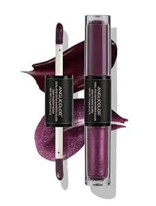Anglicolor Dual-Ended Purple Satin Lip Gloss & Shimmer Lip Gloss