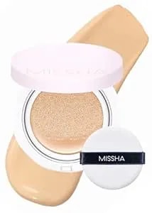 Missha Magic Cushion Foundation No.23 Natural Beige For Light With Neutral Skin Tone, Flawless Coverage, Dewy Finish, Easy Application For All Skin Types