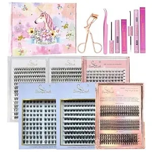 Bamylash Diy Lash Clusters Kit With Eyelash Curler, Bond&Seal, Remover, Tweezers, 6 Boxes Individual Cluster Lashes Extension Set (Diy Lash Clusters Set)
