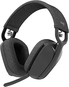 Logitech Zone Vibe 100 Lightweight Wireless Over Ear Headphones With Noise Canceling Microphone, Advanced Multipoint Bluetooth Headset, Works With Teams, Google Meet, Zoom, Mac/Pc - Graphite