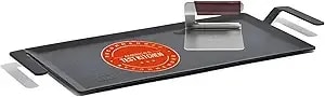 Made In Cookware - Carbon Steel Griddle + Grill Press - Professional Cookware - Crafted In Sweden - Induction Compatible