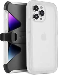 Pelican Voyager Series - Iphone 13 Pro Case - 18ft Military Grade Drop Protection, Compatible With Wireless Charging - With Belt Clip Holster - Heavy Duty, Rugged, Anti Yellowing - Clear